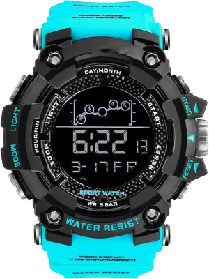 Strap, Timer Digital Wristwatch for Men F Large Dial Electronic Watch, Waterproof Men's Sports Watch, Soft someday sprout suspicious Comfortable Resin 