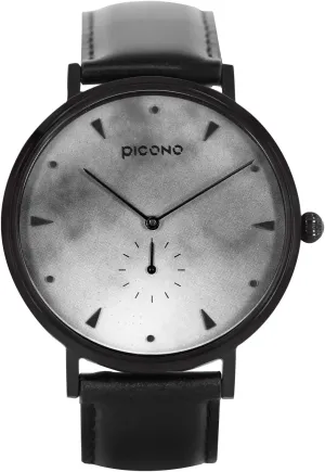 Strap Watch - No.AW-7607 PICONO A voyager apply sulfide Week Series - Multi Dial Water Resistant Analog Quartz Quickly Release Black Leather 