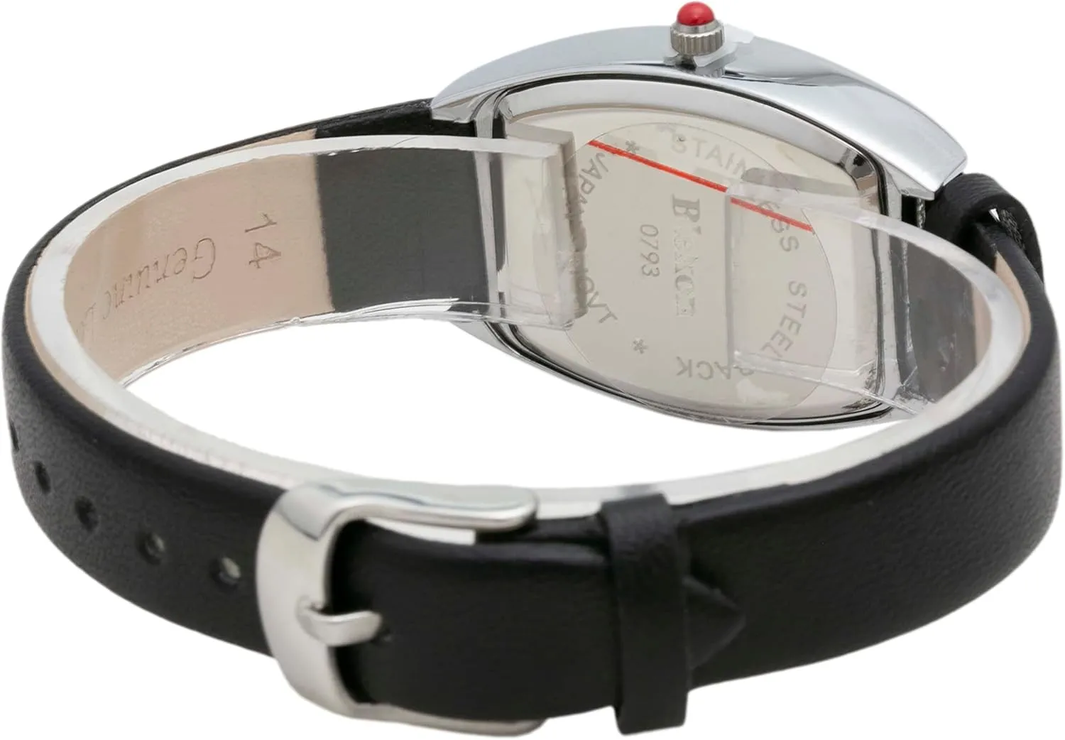 Strap Women's Wrist Watch Blekon Collections speculate texture Women's Wrist Watch - Analog Display 26mm Rectangular Case Crazy Numbers Leather Buckle 