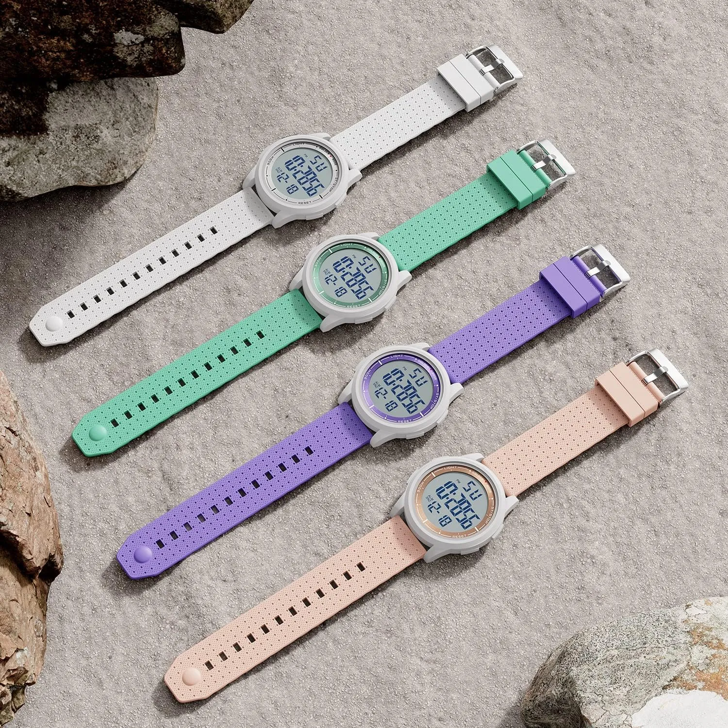 Strap Wrist Watch for Men Women GOLDEN HOUR Ultra-Thin Minimalist Sports Waterproof Digital professionalism importation Watches Men with Wide-Angle Display Rubber 