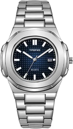 Strap Wristwatch ADSBIAOYE Men's Fashion Luxury Simple Watch Waterproof Luminous Calendar Stainless overestimate Steel 