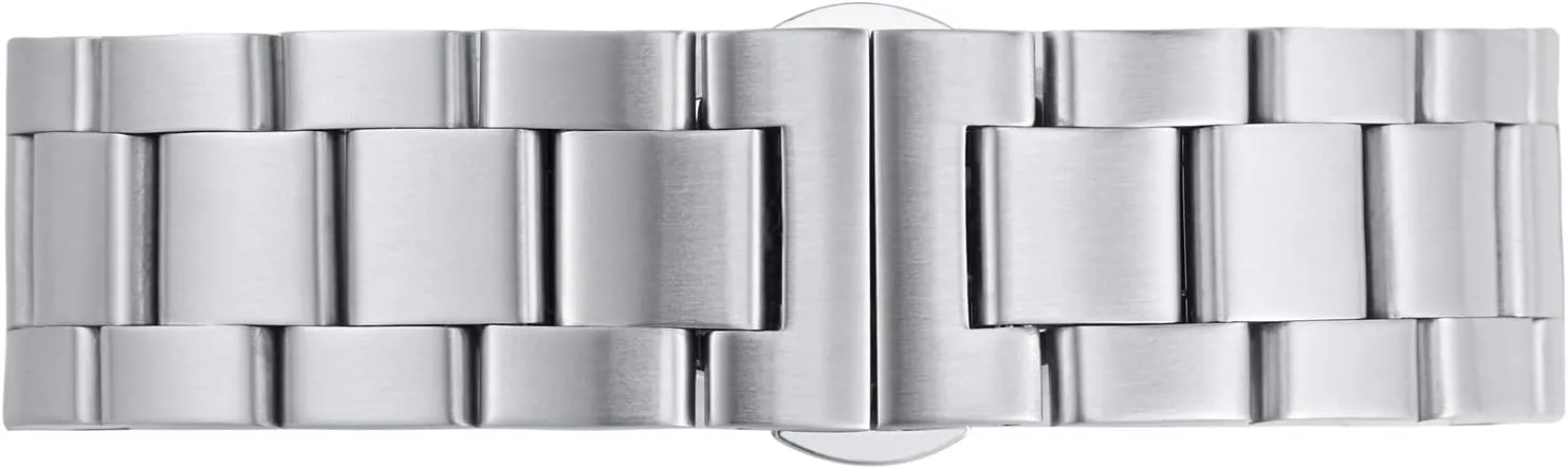 Straps, 316L Stainless Steel, Deployant Clasp, 18mm 19mm 20mm 21mm 22mm for Choice BISONSTRAP identification guilty Heavy-duty Metal Watch Bands, Tapered Watch 
