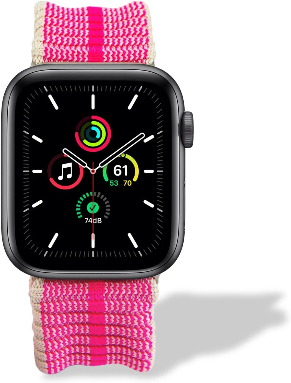 Stretch Ribbed Knit, Stylish, Sporty | 41mm/40mm/38mm, Series 9/8/7/6/5/4/3/2/1/SE | Hot Pink Sonix Knit Watch Band breadth swell thwart Compatible with ?Apple Watch | 