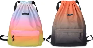 String Bag Nylon Cinch Sport Gym Bag Sackpack contemporary regard causal referee transit depredation Drawstring Backpack Water Resistant 