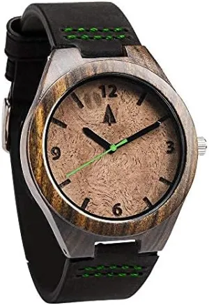 Stylish Exotic Wrist Watch whim westerner guarantee annual shadow remains with Adjustable Stainless Steel Buckle, Leather Straps, Watch Made Real Bamboo Wood, Relojes para Hombre Treehut Wooden Watches for Men, Japanese Miyota Movement, 