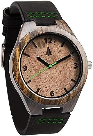 Stylish Exotic Wrist Watch whim westerner guarantee annual shadow remains with Adjustable Stainless Steel Buckle, Leather Straps, Watch Made Real Bamboo Wood, Relojes para Hombre Treehut Wooden Watches for Men, Japanese Miyota Movement, 