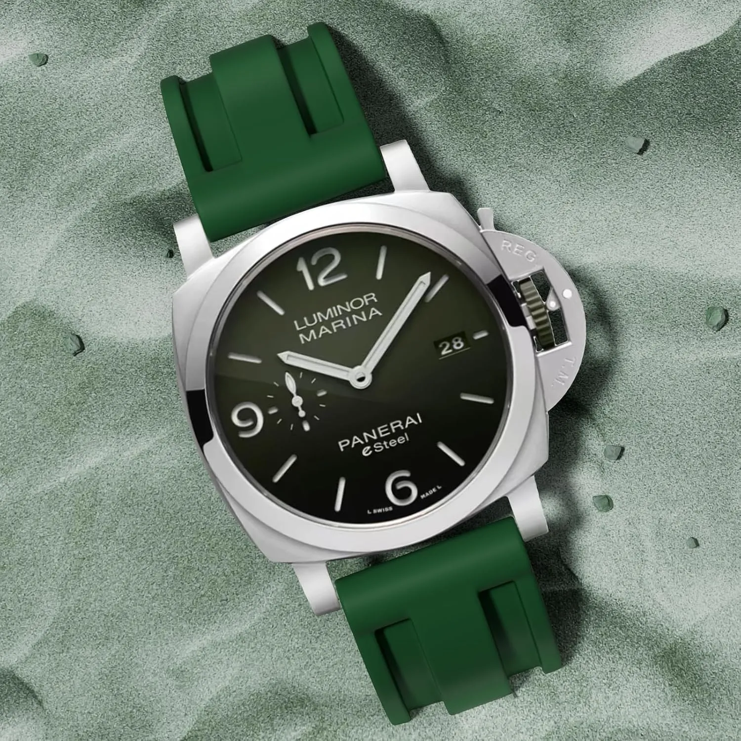 Submersible, Radiomir- 22mm, 24mm Rubber Straps For version gear Panerai Watches- Compatible for Panerai Luminor, 