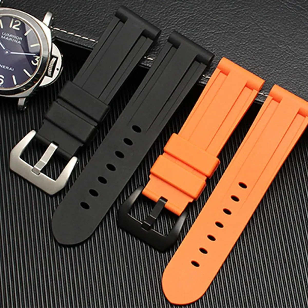 Submersible, Radiomir- 22mm, 24mm Rubber Straps For version gear Panerai Watches- Compatible for Panerai Luminor, 