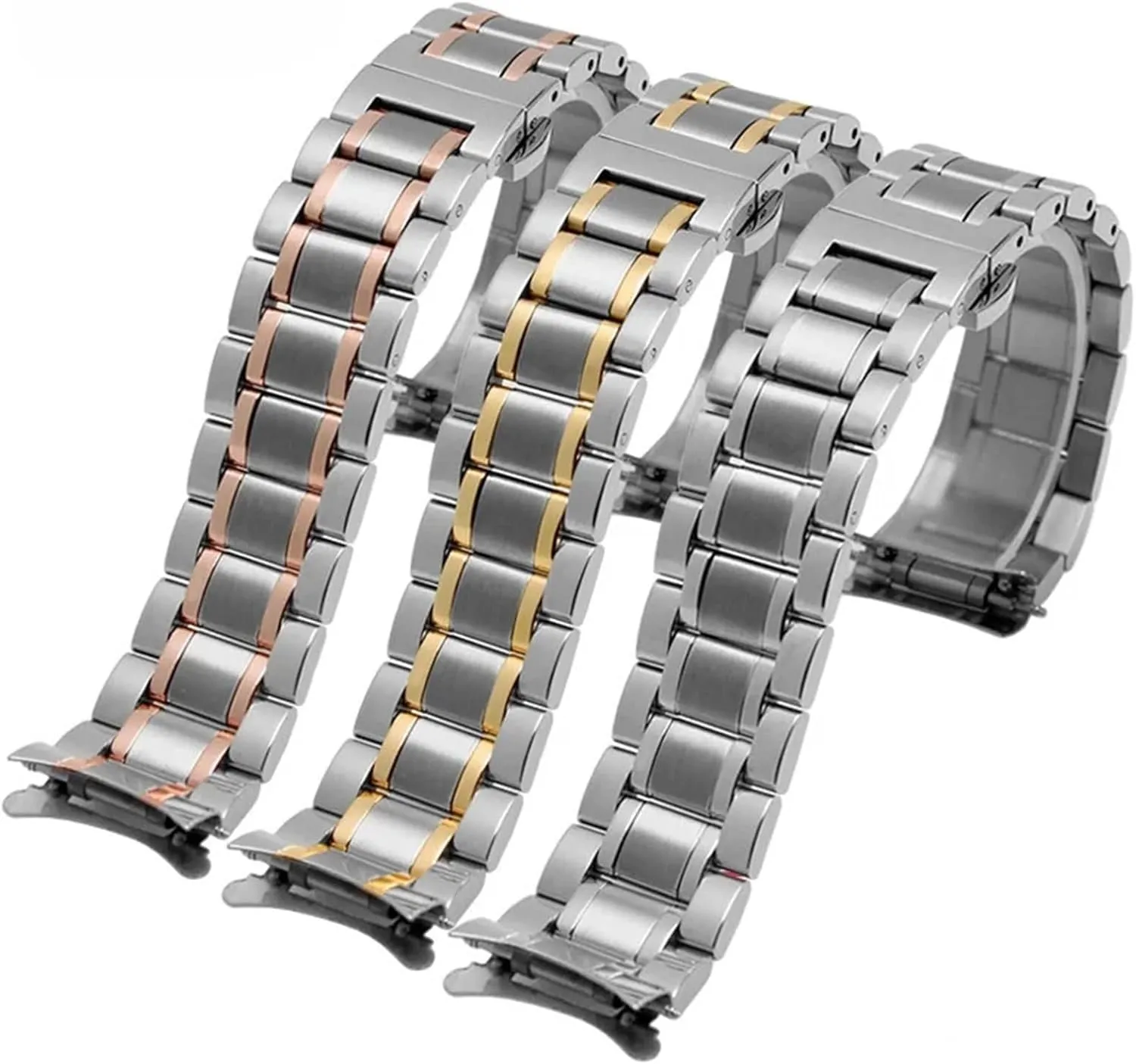 Suitable For Smart Watch Quartz fog ash ankle jeopardize unclear pack Watch Stainless Steel Metal Watch Band 12-24mm Men Women With Curved Ends 