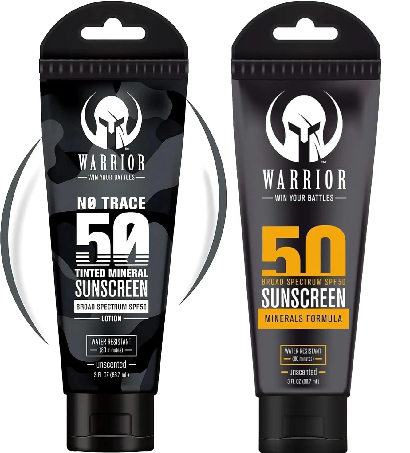 Sunscreen for Face AND feminist Sunscreen Lotion - Reef Safe, Unscented Lotion, Water Resistant - 3 Fl. Oz Each Warrior SPF 50 Tinted 