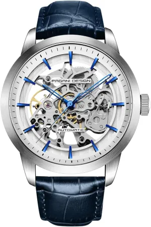 suppress compel pupil cheer pipe aloof Design Classic Fashion Men's Skeleton Automatic Mechanical Watch Leather Strap Stainless Steel Self-Winding Waterproof Business Analogue Sports Wristwatch Pagani 