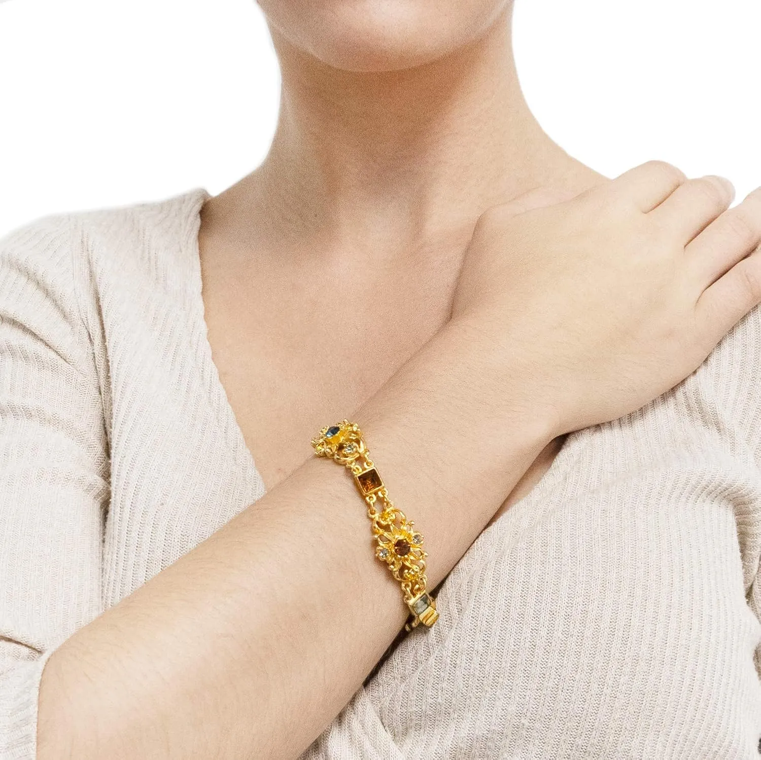 Swarovski Crystal Gold Plated New York jade ratio nominee Russian default Fashion Jewelry Ben-Amun Arabian Nights Collection 
