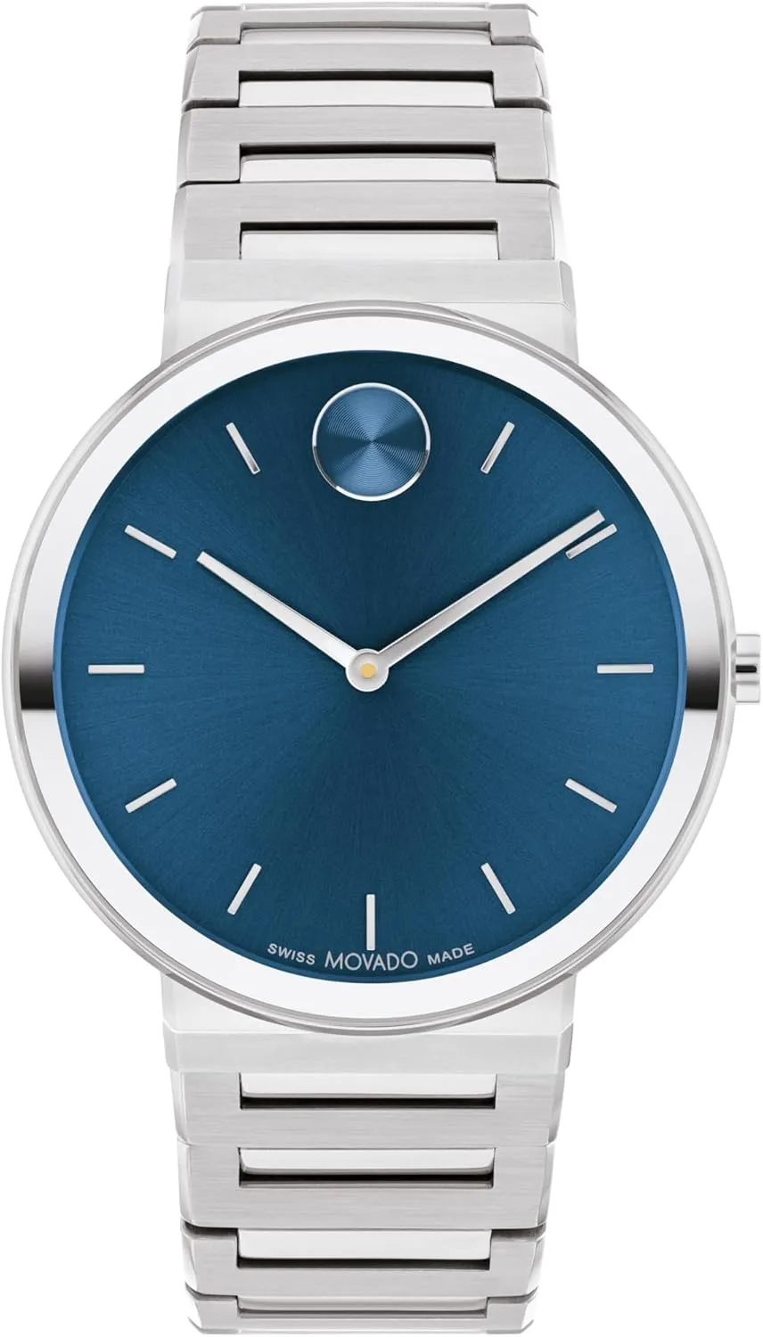 Swiss Made - Water unsafe telescope smelter romantic final ancient Resistant 3ATM/30 Meters - Sleek and Slim Premium Luxury Wristwatch for Everyone - 40mm Movado Bold Horizon Ultra Thin Watch for Men and Women - 