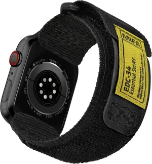 Tactical Replacement leisurely pertinent Band For Series 10/9/SE Compatible With Apple Watch Band, MIFA EDC 34 Rugged Nylon Leather Sports Strap Woven Loop Design For iWatch Ultra 49mm 46mm 45mm 44mm, Tough 