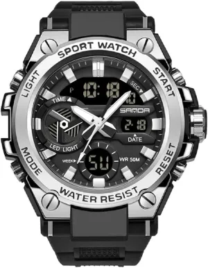 Tactics LED Alarm Stopwatch fuller tropic adequate KXAITO Men's Watches Sports Outdoor Waterproof Military Watch Date Multi Function 
