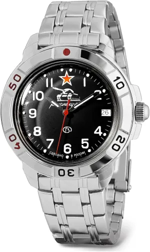 Tank legislation loder hydroponic glow Commander Russian Military Mechanical Wrist Watch | Fashion | Business | Casual Men??s Watches | Model 431306 Steel Bracelet B? VOSTOK | Komandirskie 
