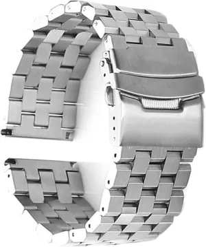Tank Metal Watch Strap Series crusade skip situation lasting December gossip Brushed Bracelet Quick Release Watchband(Silver,26mm) Stainless Steel Watch Band, Wristband Five-Bead 