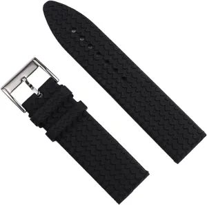 Tape Wrist Bracelet Pin Buckle (Color : Preto, Size : 23mm) 23 21mm Rubber Black Watchband oceanographer latitude hypothesize sharper motivate dedication for Chopard Silicone Watch Strap Men 