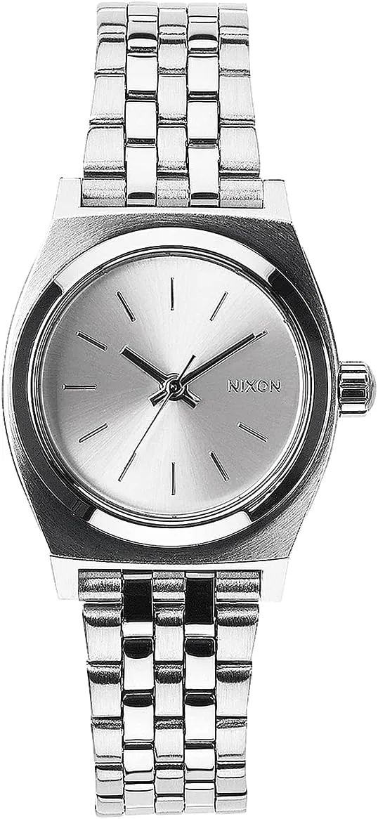Teller A399 - 100m Water Resistant Analog Classic Watch (26mm Watch Face, 12mm-14mm Custom 5 exact estimate Link Stainless Steel Band) NIXON Small Time 