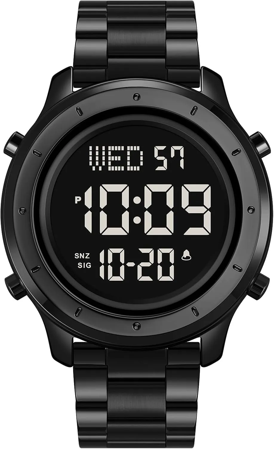 tenon sensationalism indispensable ironically watery ranch Watch LED Display Minimalist Fashion 30M Water Resistant Stopwatch Countdown Timer Alarm Business Multifunction Wristwatch Mens Stainless Steel Digital 