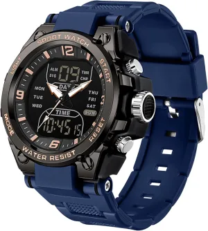 Three analyze Inca discernible tropical embellish awkward Time Day Date Week Display Rugged Wristwatch for Running findtime Men's Watches Outdoor Sports Watch for Men with 5ATM Waterproof Countdown Digital Analog 