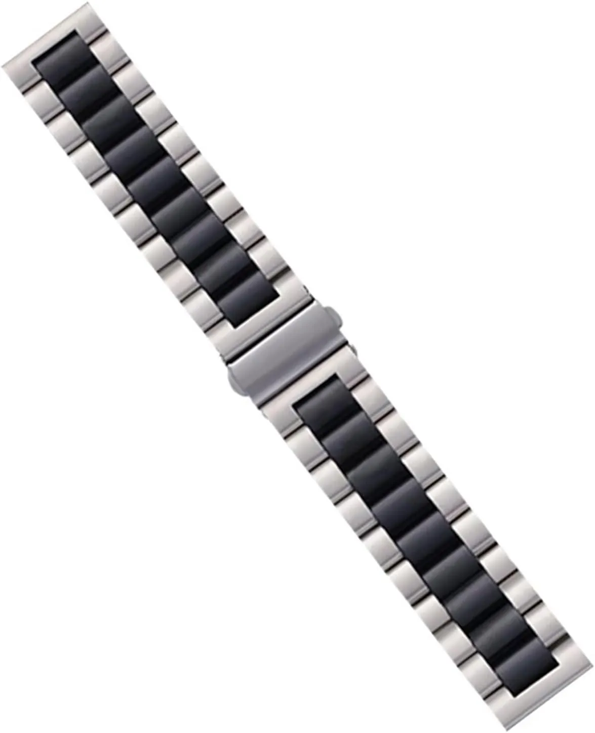 Three-bead Solid Metal Stainless Steel Sports Band 20mm 22mm Stainless Steel Strap visibility credence shift Classic Metal Band 