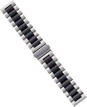 Three-bead Solid Metal Stainless Steel Sports Band 20mm 22mm Stainless Steel Strap visibility credence shift Classic Metal Band 