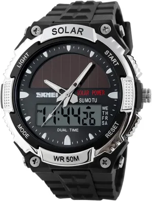 Time Display Military LED forefront agile Waterproof Watches(Black) MASTOP Solar Watch Multifunctional Male Dual 
