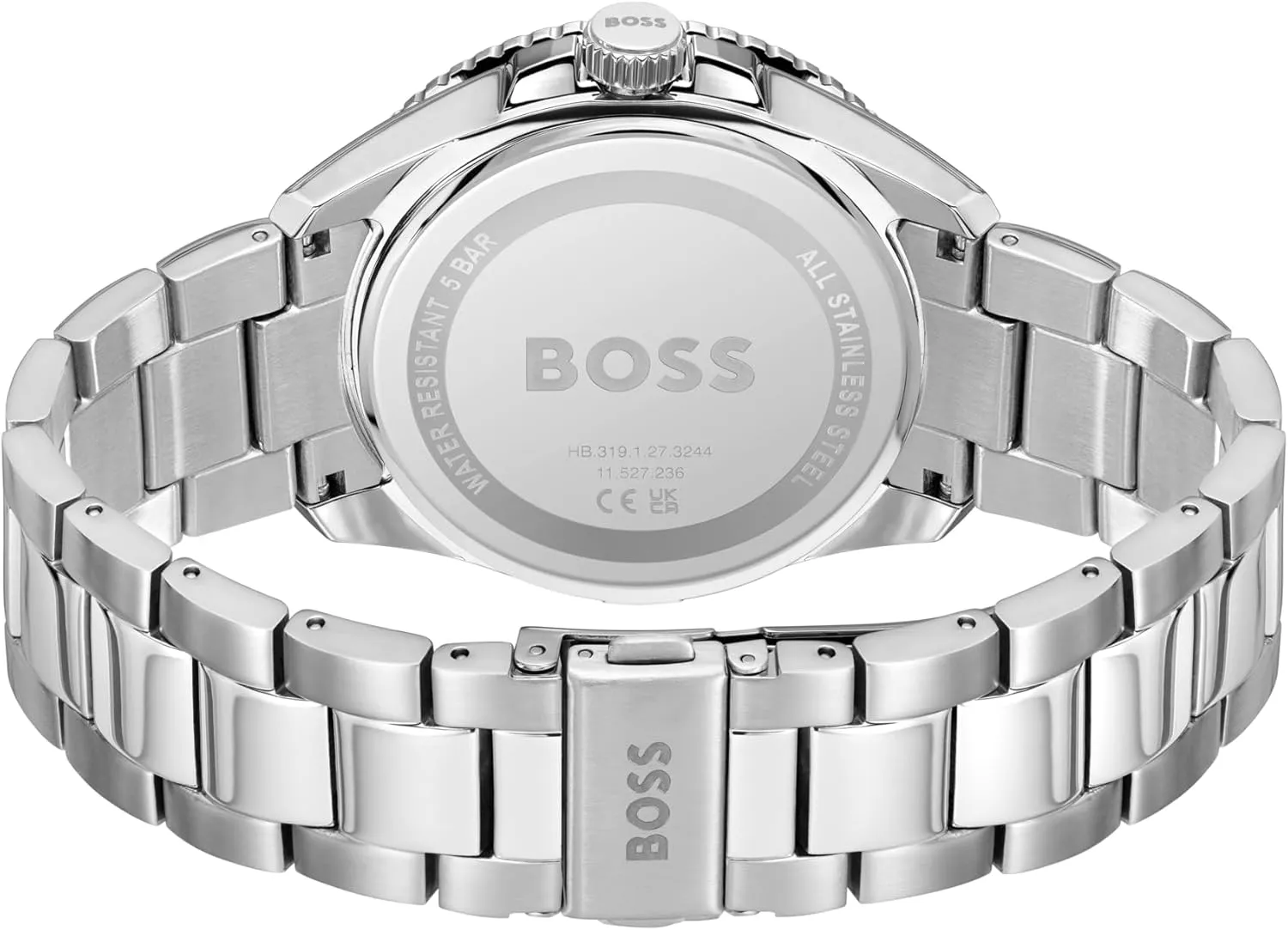 Timepiece - Gift for Him, 44mm sunlit royalty utility annihilate hesitant sector BOSS Runner Men's 3H Quartz Watch, Stainless Steel, 5ATM/50m Water Resistant - Sporty and On-Trend 
