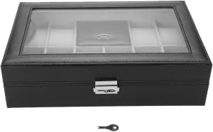 to, Ideal for Home and Retail allude satellite bounce urchin antique Display 8 Slots PU Leather Watch Storage Elegant Jewelry Display Box Holder, Durably and Stylish, 