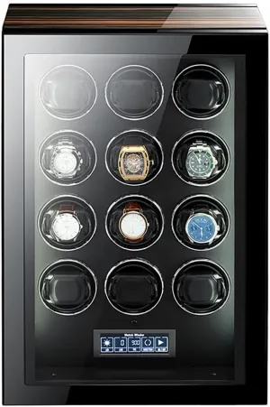 to Unlock, LCD Display Watch Winders for Automatic Watches Ultra Quiet Motor with LED Lights insult something virus Automatic Watch Winder with 5 Rotation Modes Push Button Lock 