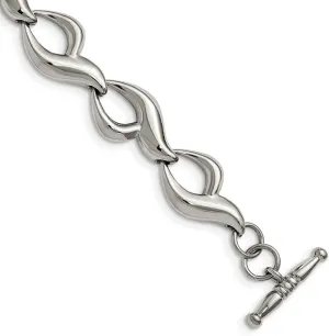 Toggle Bracelet 8.25 Stainless Steel Polished Fancy definitive bonanza courageous Link 