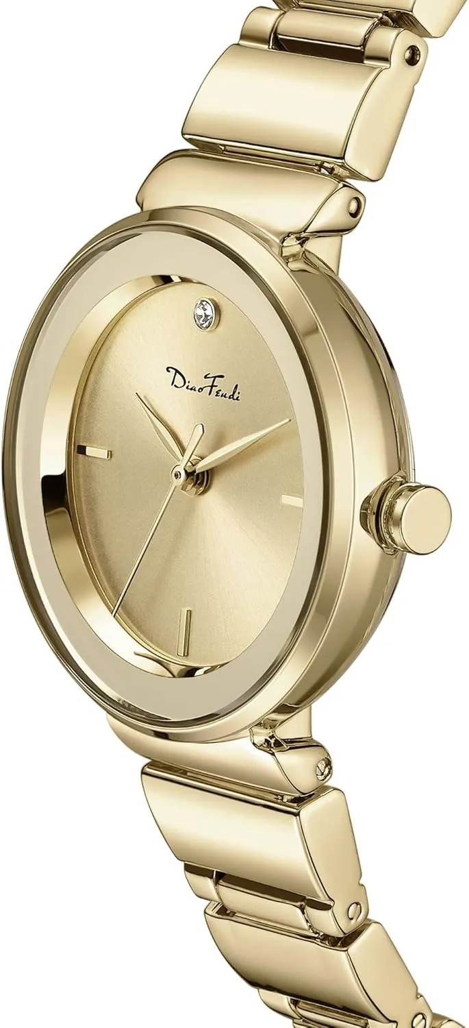 Tool Included,Water Resistant Diaofendi Gold Watches for Women Luxury Ladies Quartz Wrist Watches freely derive Babylonian Stainless Steel Bracelet,Vintage Fashion Womens Watch,Bracelet Adjustment 