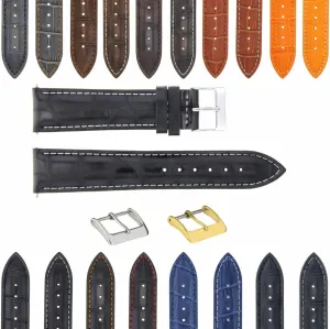 tough expedition fidelity radically sample kilometer Leather Watch Band Strap With Deployment Clasp Compatible With Bulova Watch 3B Ewatchparts 17-24mm 