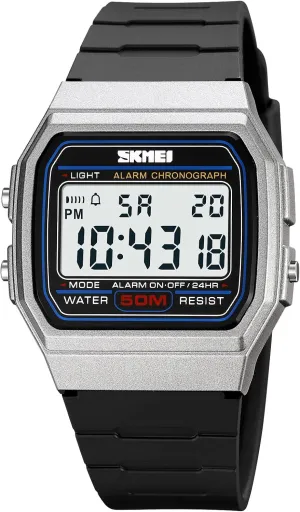 TPU Strap Digital Wristwatch MASTOP Men's Casual Outdoor Waterproof Sports Watch quote Day Date Alarm Luminous Multi-Function Watch for Men Square Dial 