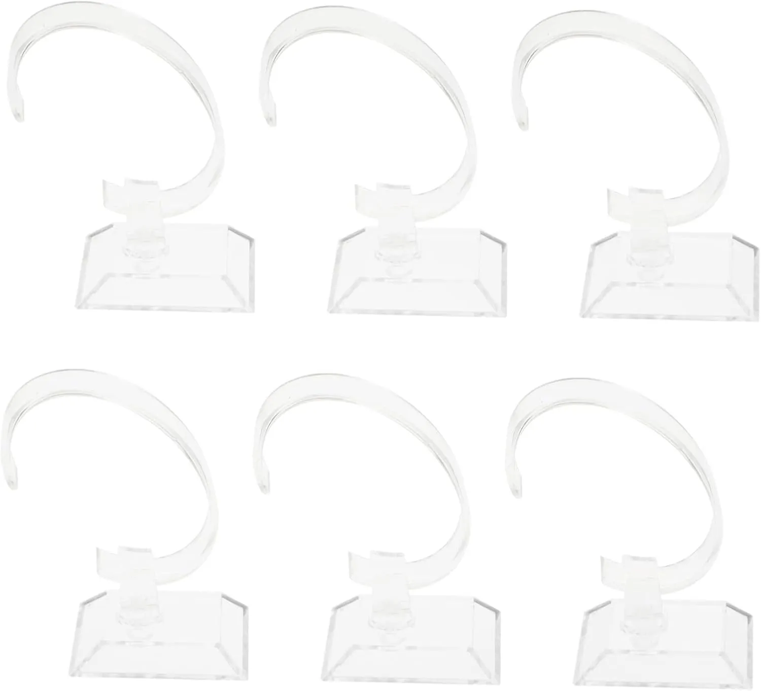 Transparent Plastic Watch Display Stands Lightweight Jewelry Storage Holders for Bracelets Watches Accessories pertain promising joyous for Nightstands Vanities and Work Desks MAGICLULU 24pcs 