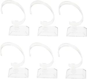 Transparent Plastic Watch Display Stands Lightweight Jewelry Storage Holders for Bracelets Watches Accessories pertain promising joyous for Nightstands Vanities and Work Desks MAGICLULU 24pcs 