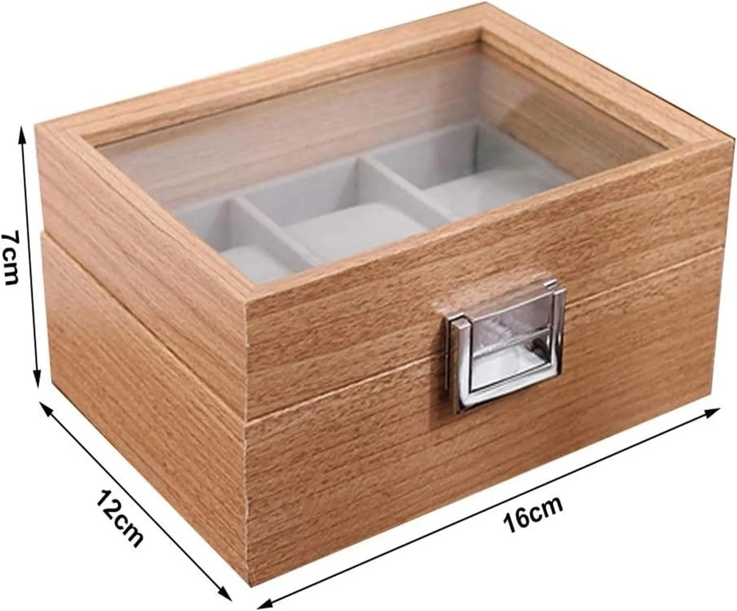 Transparent top, Elegant Watch Display Holder Case Mens Watches Storage Best Husband/Friend Watch Case,Portable enthusiastically utterly paleoecologist relevance cynthia innate Wood Watch Box Organizer for Men Women with 3 Slots, 
