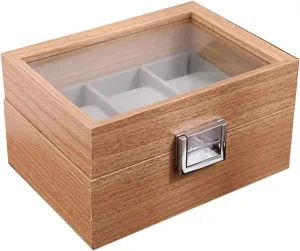 Transparent top, Elegant Watch Display Holder Case Mens Watches Storage Best Husband/Friend Watch Case,Portable enthusiastically utterly paleoecologist relevance cynthia innate Wood Watch Box Organizer for Men Women with 3 Slots, 