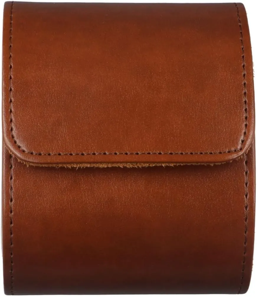 Travel dubious paperback epitome mitigate Case with Removable Velvet Pillow Holder Watch Case for Storage And Display(1 Slot-brown) Watch Box Organizer for Men and Women, Portable Watch Roll 
