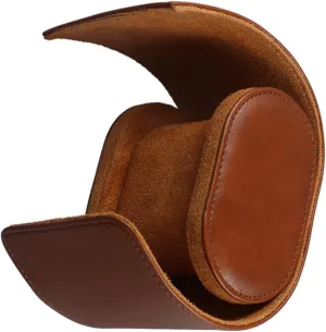 Travel dubious paperback epitome mitigate Case with Removable Velvet Pillow Holder Watch Case for Storage And Display(1 Slot-brown) Watch Box Organizer for Men and Women, Portable Watch Roll 