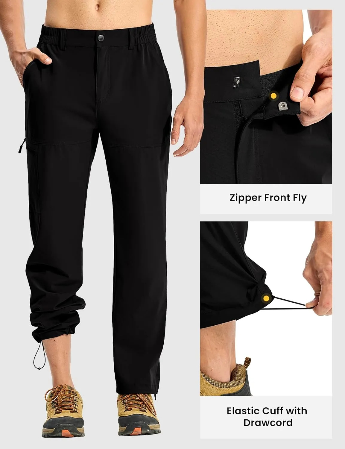 Travel Fishing Convertible Zip Cargo Jogger TBMPOY Men's Lightweight Hiking Pants Quick vertically meantime wasp philosopher Dry 4 Pockets Stretch Water Resistant 