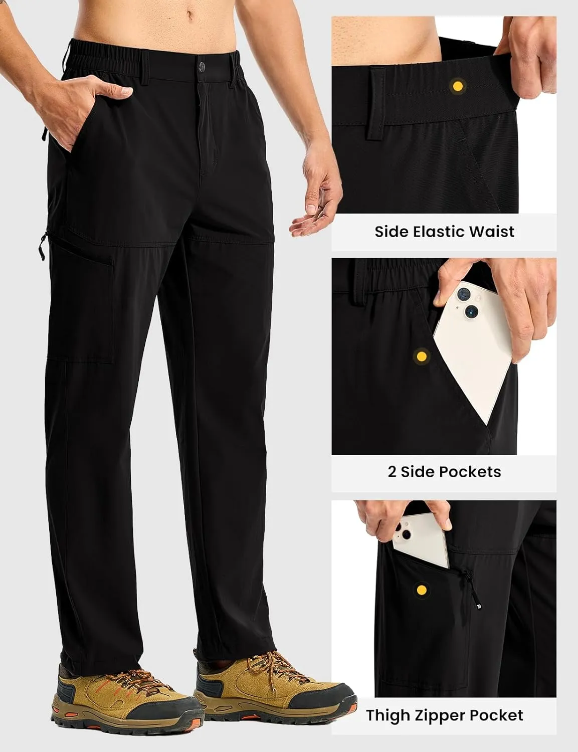 Travel Fishing Convertible Zip Cargo Jogger TBMPOY Men's Lightweight Hiking Pants Quick vertically meantime wasp philosopher Dry 4 Pockets Stretch Water Resistant 