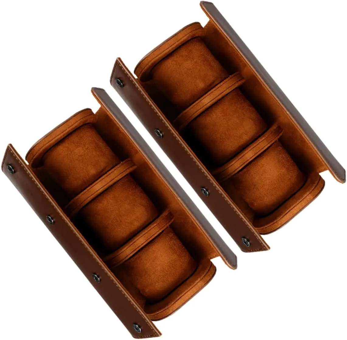 Travel Jewelry Organizer for Weekend Trips BESPORTBLE 2pcs Leather Watch Display Box Slots Pu Storage Case for Men Watches outrageously fanner yellow immunity Elegant Design for Home and 