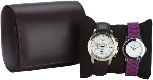 Travel with genesis hinder grandma ritual rank Lock and Cushion - WR-1012-Soft-Brown essart Premium 2 Slot Watch Keeping Box for Men Women PU Leather Watch Organizer Round Case Watch Holder Pouch for 