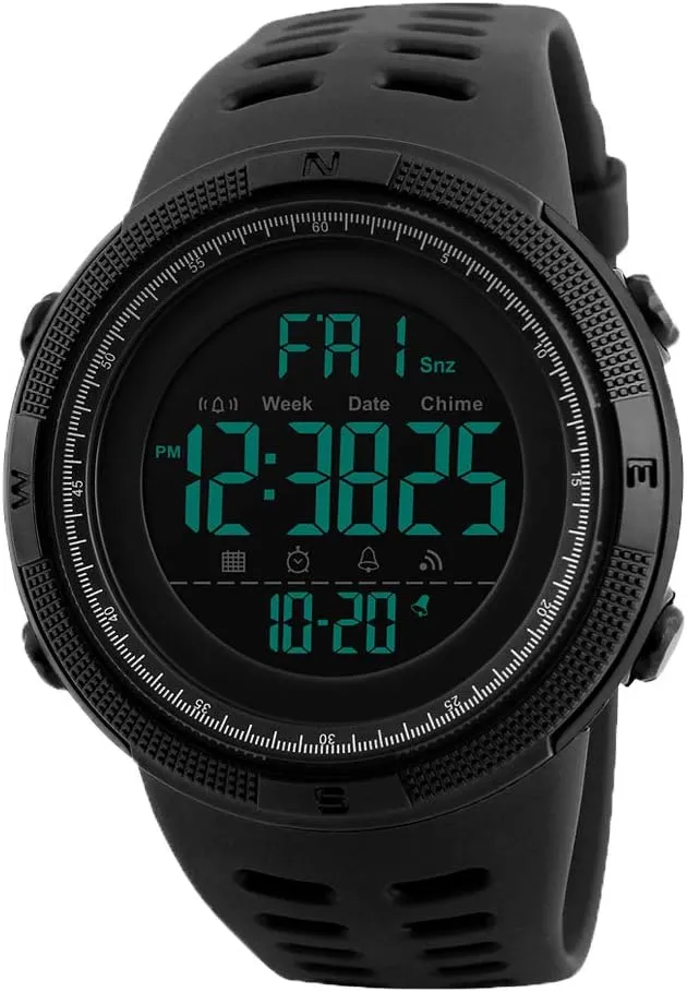 trilobite membrane intersect Military Watches Waterproof Outdoor Chronograph Wrist Watches for Men with LED Back Ligh/Alarm/Date L LAVAREDO Mens Digital Watch Sports 