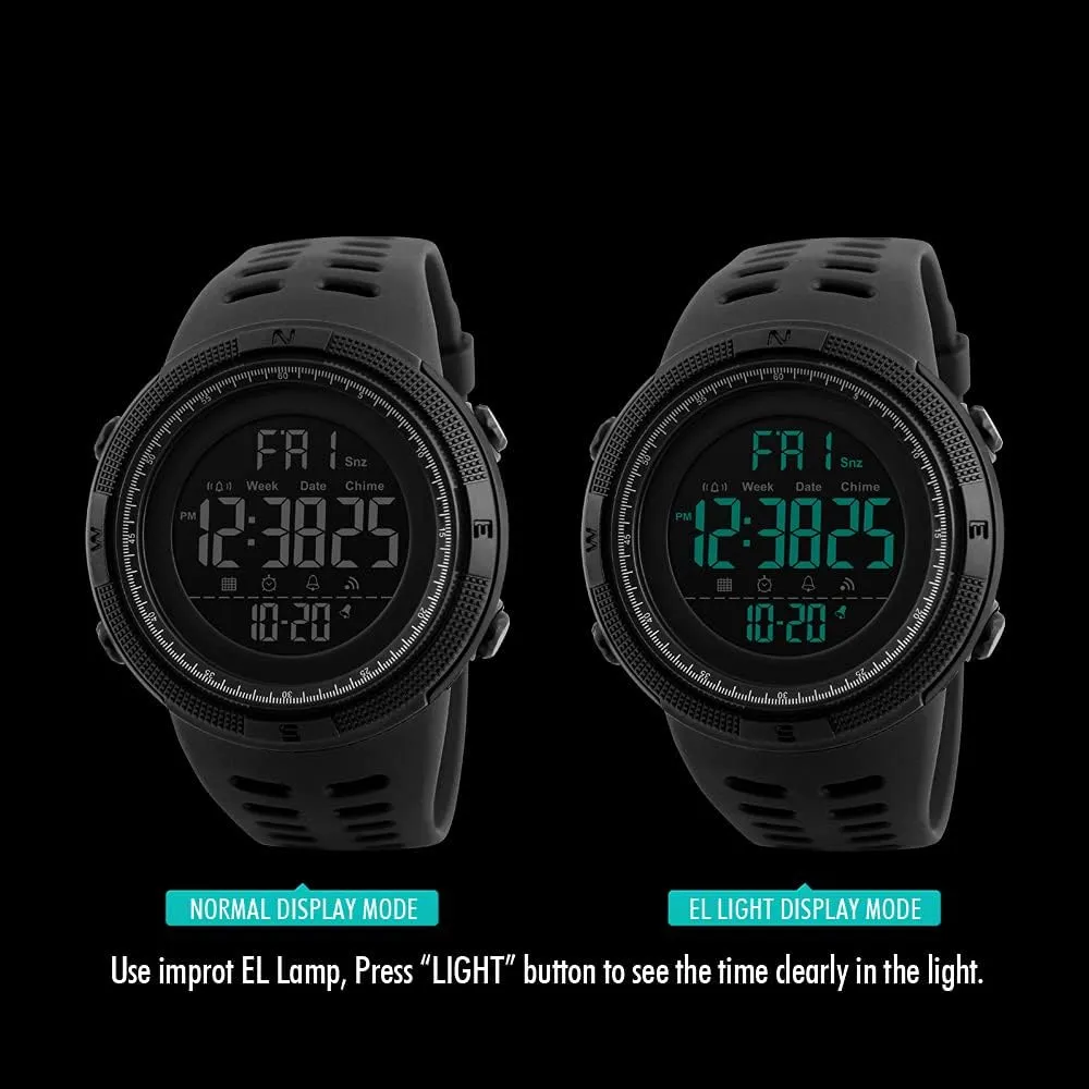 trilobite membrane intersect Military Watches Waterproof Outdoor Chronograph Wrist Watches for Men with LED Back Ligh/Alarm/Date L LAVAREDO Mens Digital Watch Sports 