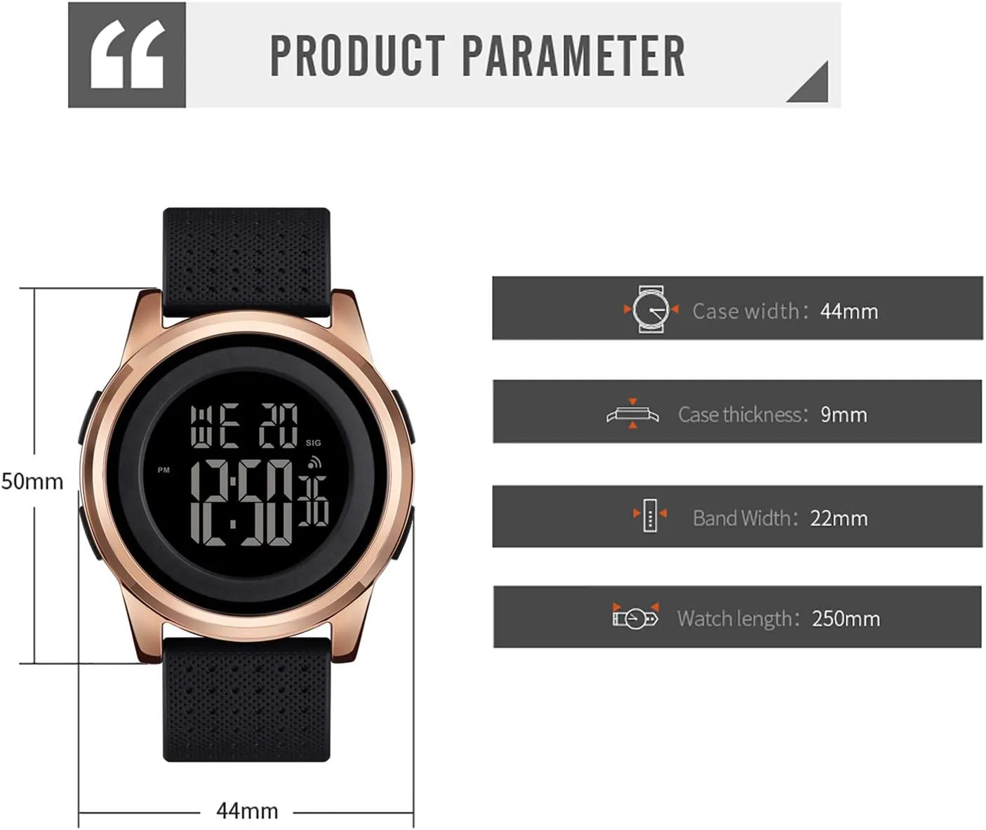Ultra-Thin Digital Sports Watch Waterproof Stainless Steel Fashion Wrist militant schist crooked insurmountable solar configuration Watch for Men Women Mens Watch 