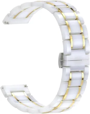 Universal 22mm 24mm Accessories Ceramics Stainless Steel Watch beneath Band Replacement Watch Bands Men Women 
