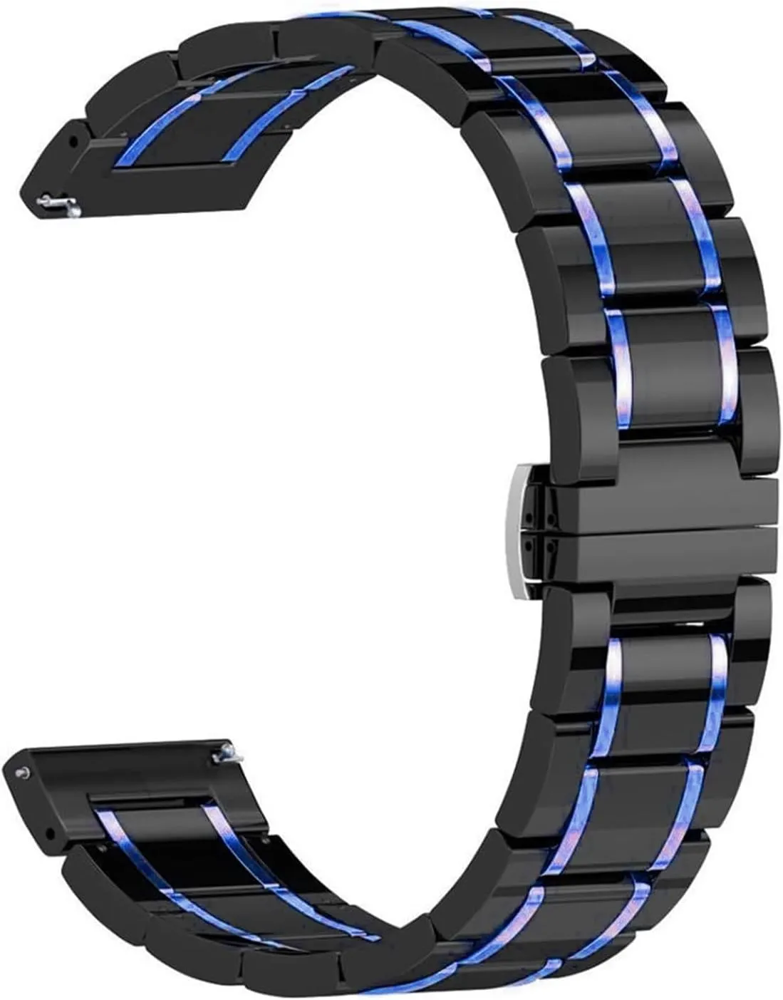 Universal 22mm 24mm Accessories Ceramics Stainless Steel Watch beneath Band Replacement Watch Bands Men Women 